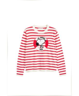 Women's Snoopy Nautical Breton Sweater