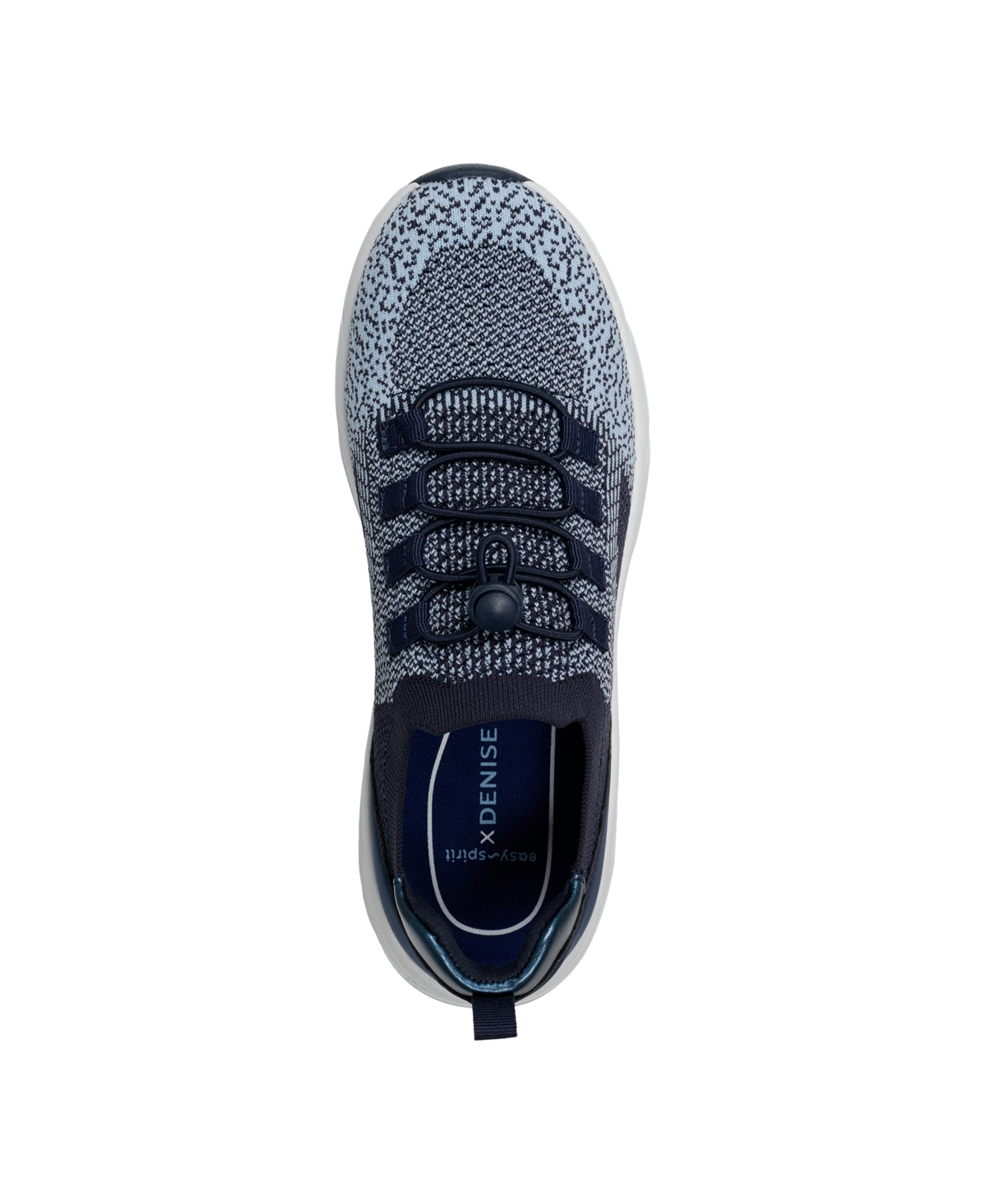 Shop Easy Spirit Women's X Denise Austin Astrid Knit Slip-on Sneaker In Navy,light Blue Multi