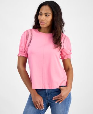 Tommy Hilfiger - Women's Lace-Detail T-Shirt