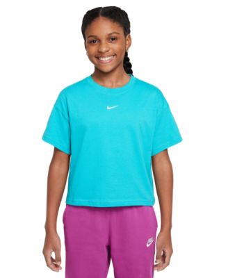 Big Girls Sportswear Essential Cotton Swoosh Logo T-Shirt