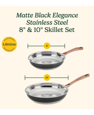 Matte Black Elegance 8" and 10" Skillet Set