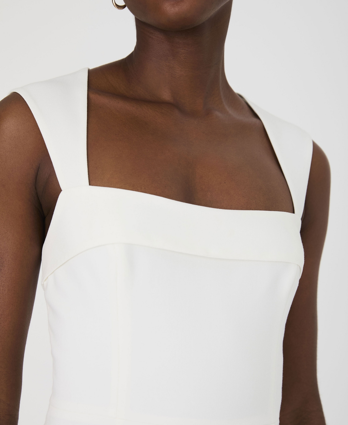 Shop French Connection Women's Whisper Collar Mini Dress In Summer White