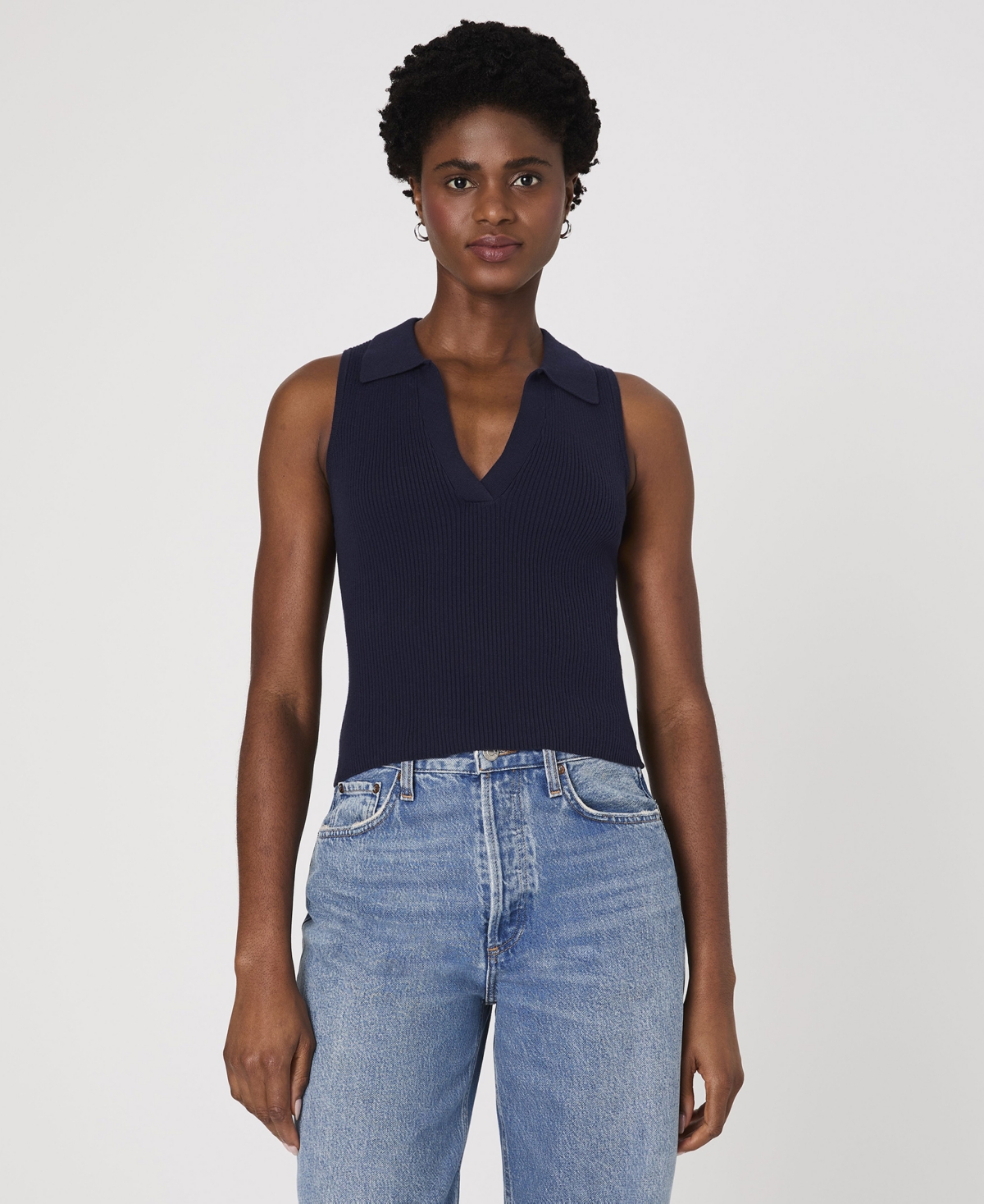 French Connection Mozza Vest In Marine In Marine