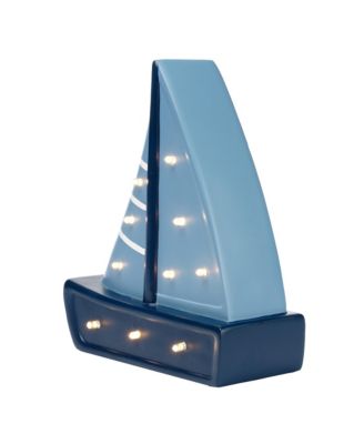 Little Skipper Hand Painted Nautical Sailboat Table Top Lamp/Light