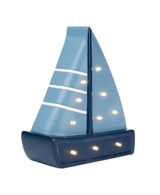 Little Skipper Hand Painted Nautical Sailboat Table Top Lamp/Light