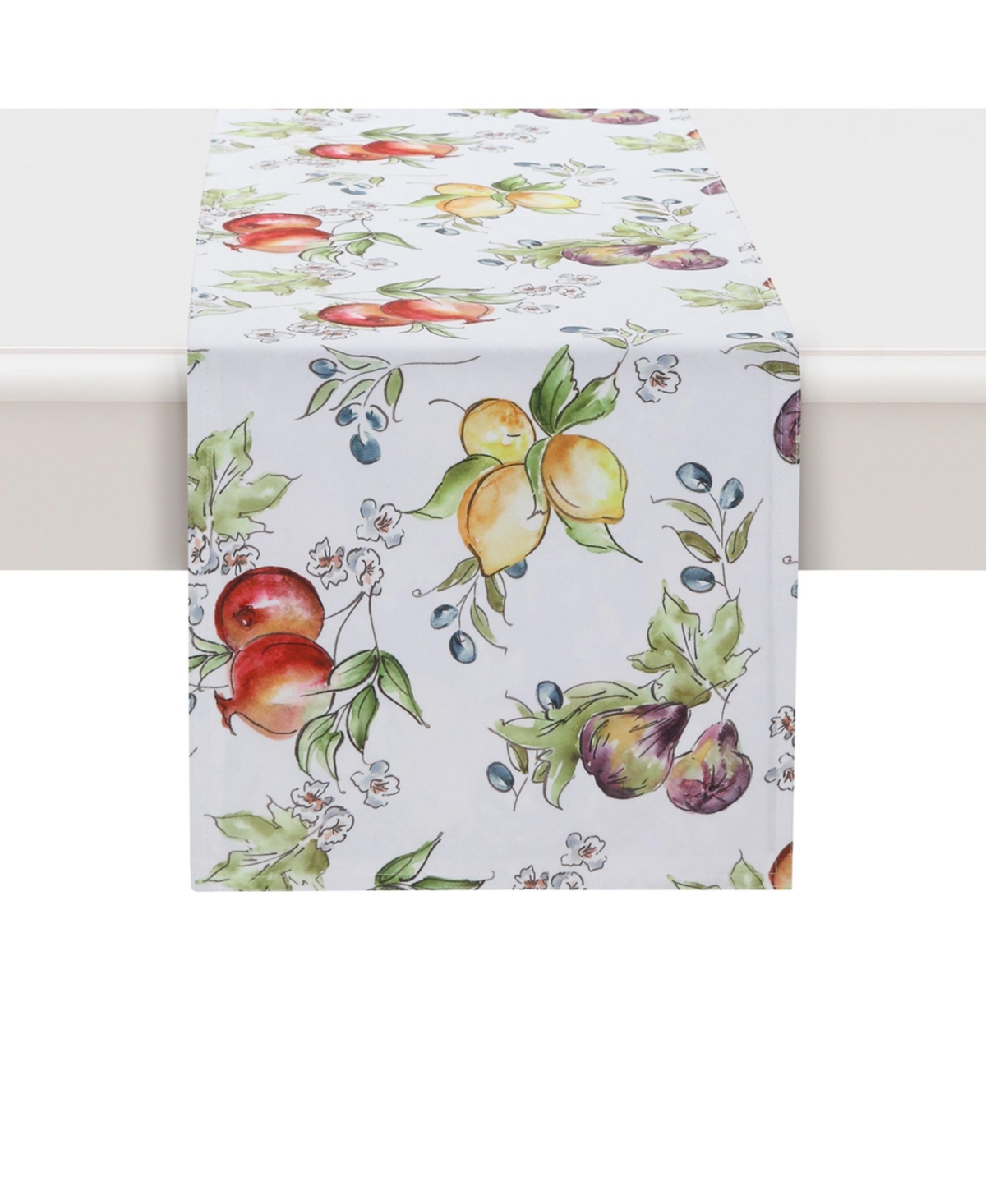 Laural Home Tuscan Fruit Sketch Table Runner, 13" X 90" In Multi