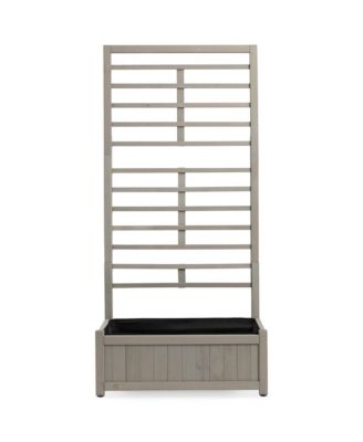 Wooden Climbing Planter Box - Raised Garden Bed with Trellis Plant Stand for Outdoor