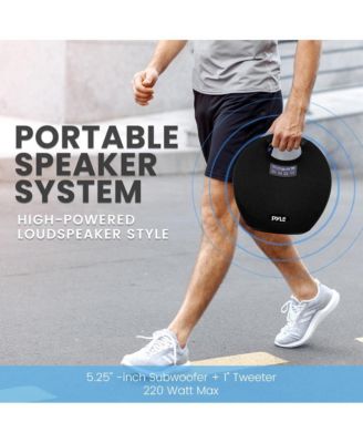 5.25” Portable Wireless Bluetooth Streaming Speaker with Waterproof Design, Wireless Microphone, TWS, USB/MP3 Playback, Rechargeable Battery