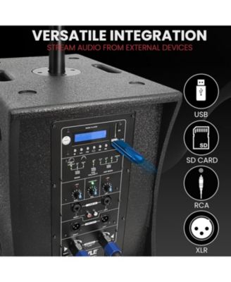 Wooden Column Speaker System with 10" Subwoofer & Bluetooth, 1880W