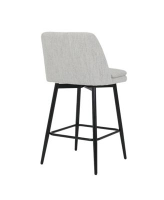  Set of 2  Upholstered, Metal Legs   25.6", 360° Swivel  Counter Height Stools