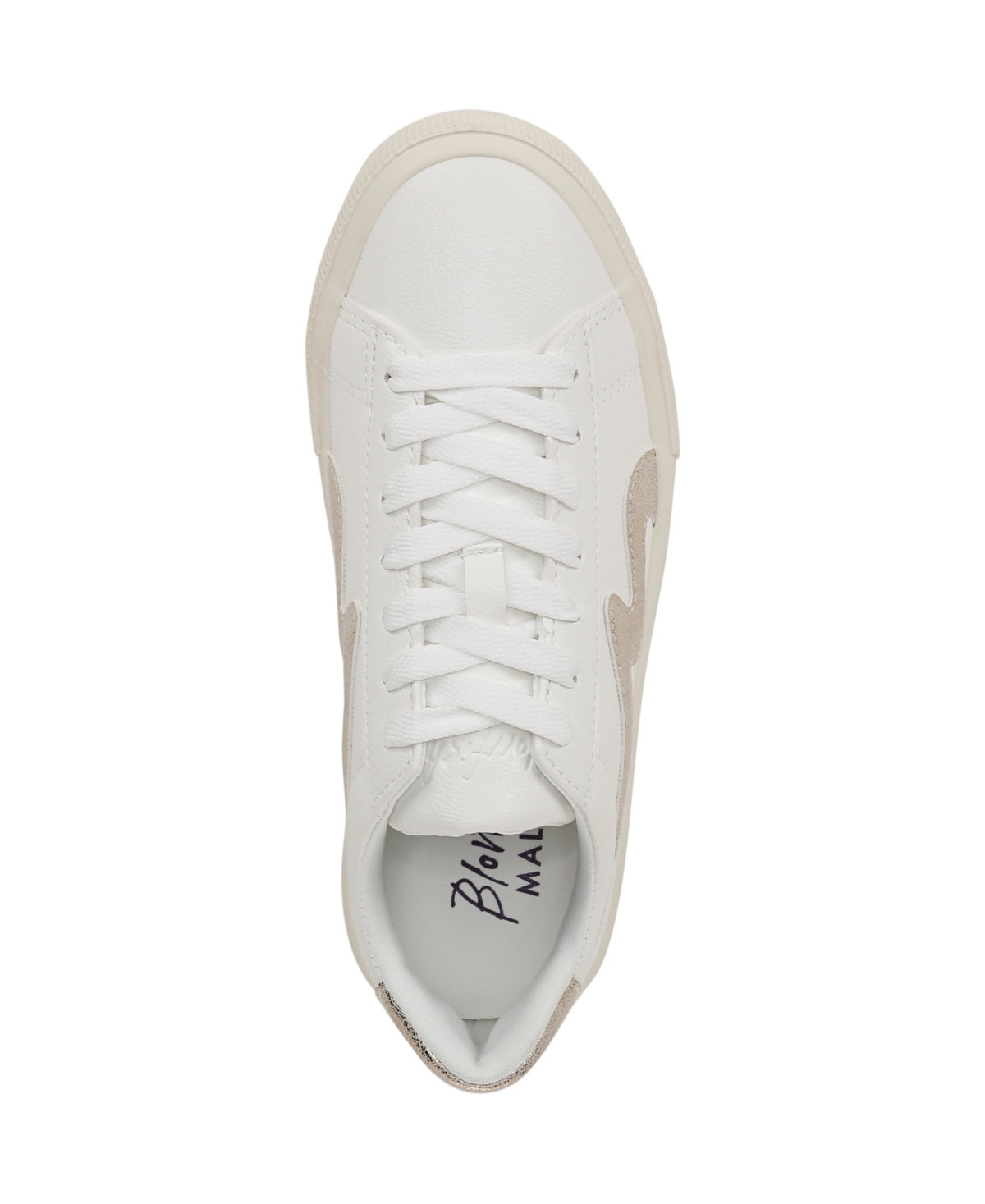 Shop Blowfish Malibu Women's Vice Lace Up Platform Sneakers In White,gold Faux Leather