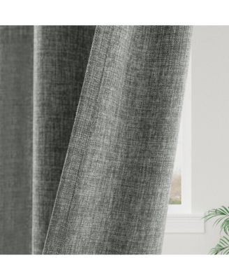 Garrett Textured Tie Knots Curtains Pair, 52"X96"
