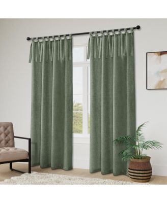 Garrett Textured Tie Knots Curtains Pair