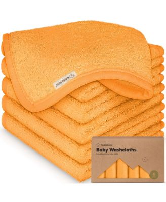 6pk Deluxe Baby Washcloths, Organic and Soft Baby Wash Cloth, Baby Bath Towel, Face Cloths