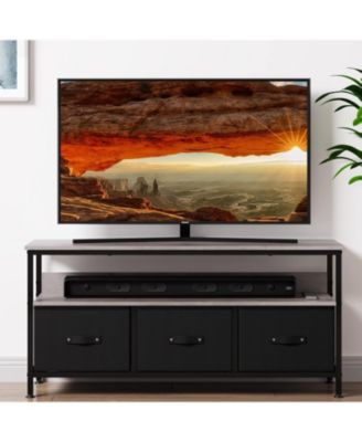 TrailBlaze Dresser TV Stand for Bedroom, 47.2" TV Console with 3 Drawers Entertainment Center with Open Shelf Modern Television Table Center Media Console for 55 Inch TV