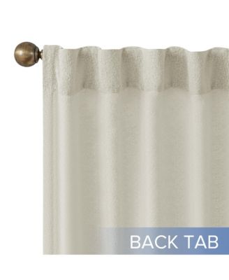 Boucle Light Filtering Back Tab Single Curtain Panel, 52"X96"