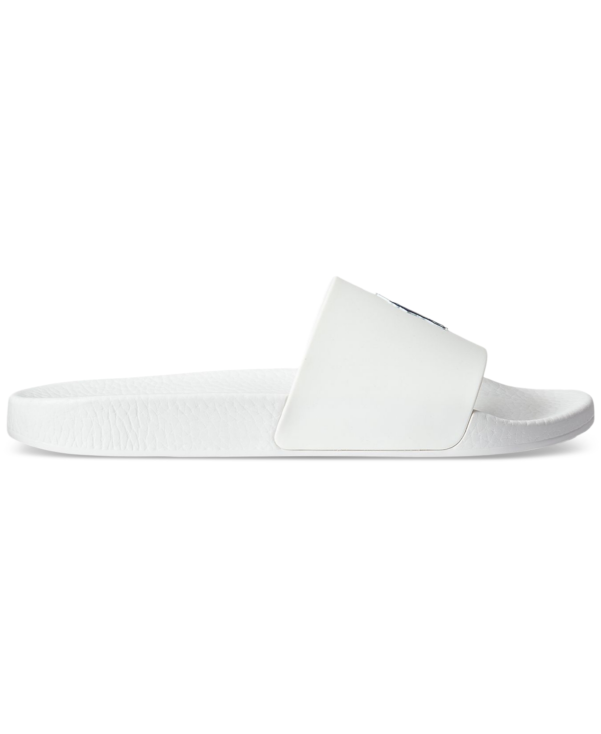 Polo Ralph Lauren Signature Pony Slide In White,navy