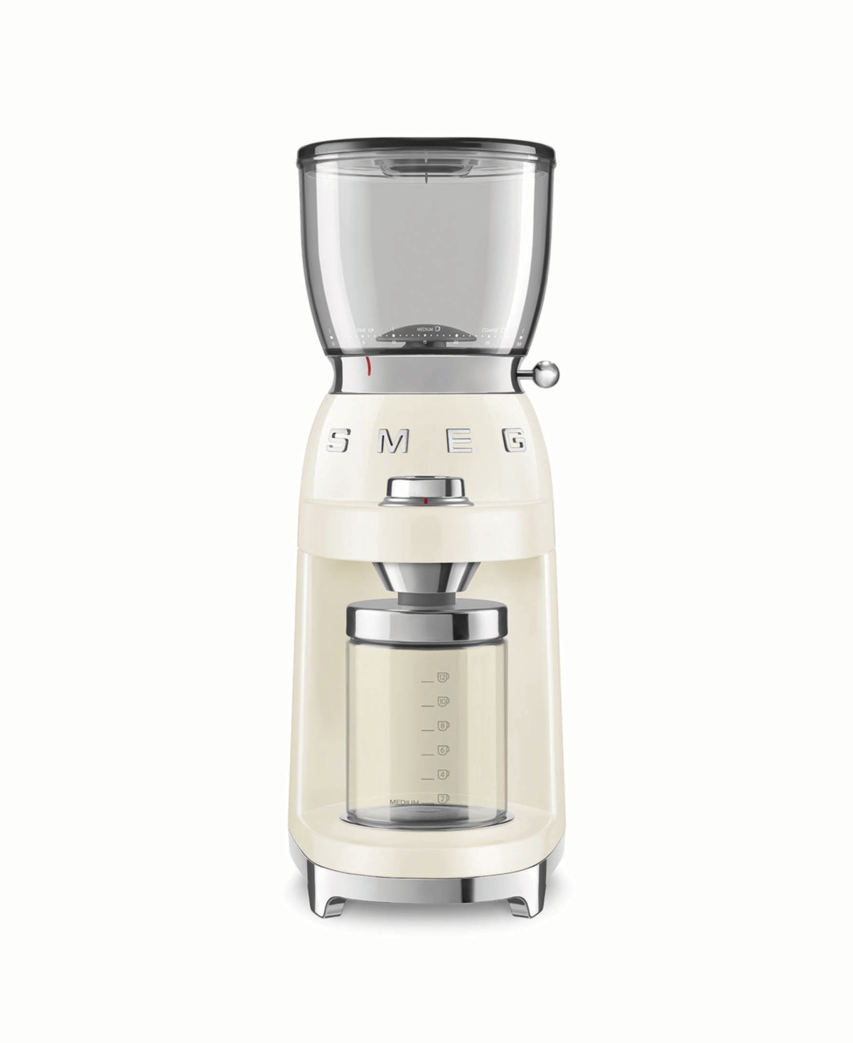 Smeg Off-white Retro-style Coffee Grinder In Cream