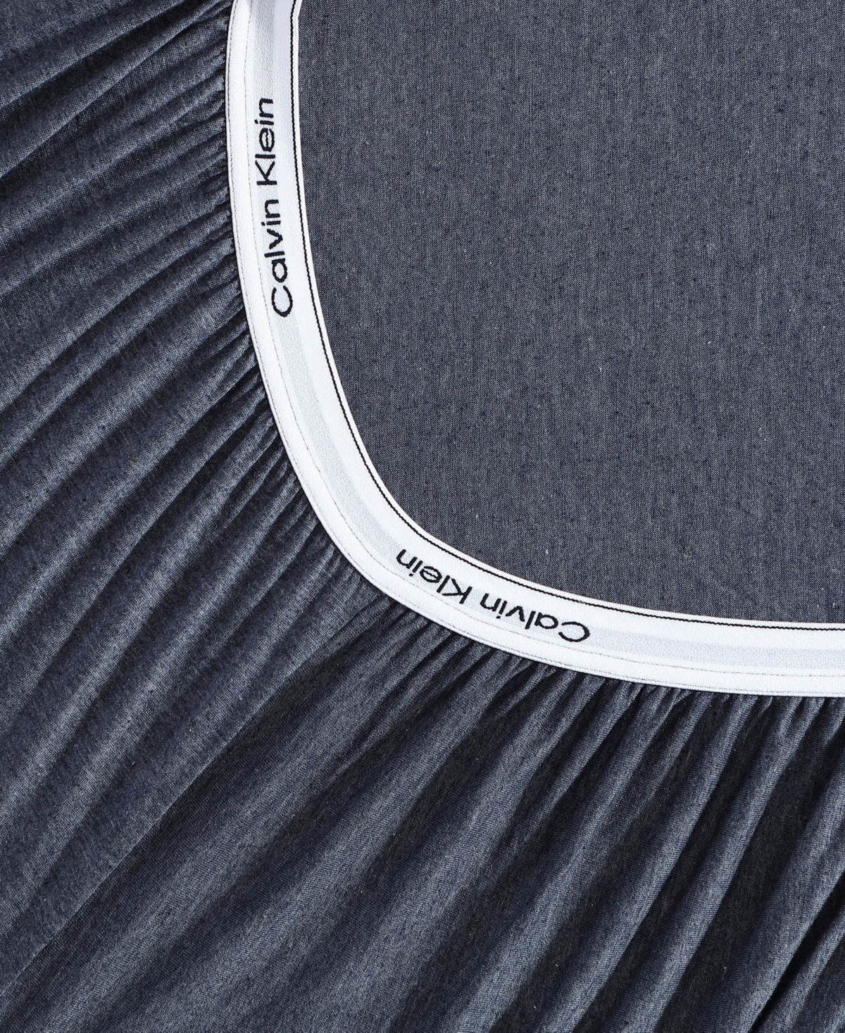 Calvin Klein Modern Cotton Blend Melange Jersey 4 Piece Sheet Set, Queen In Indigo