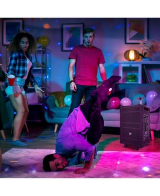 8" Portable Wireless BT Streaming PA Speaker System - Built-in Rechargeable Battery, Wireless Microphone, USB/Micro SD/FM, 350W