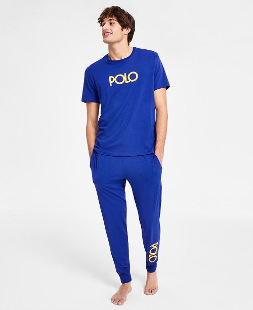 alfani Polo Ralph Lauren Logo Sleep Shirt & Sleep Joggers Exclusively at Macy's Men's Fashion & Accessories