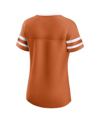 Women's Texas Orange Texas Longhorns Iconic Athena Lace-Up T-Shirt