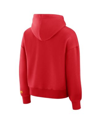 Women's Red Kansas City Chiefs Legacy Fleece Pullover Hoodie