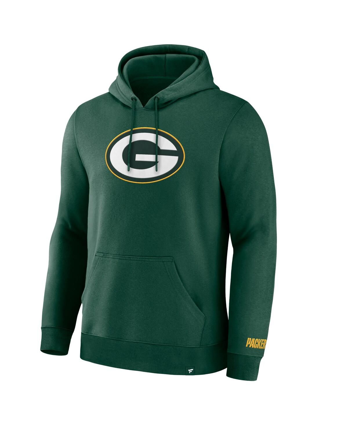 Fanatics Men's Green Green Bay Packers Legacy Fleece Pullover Hoodie In Green