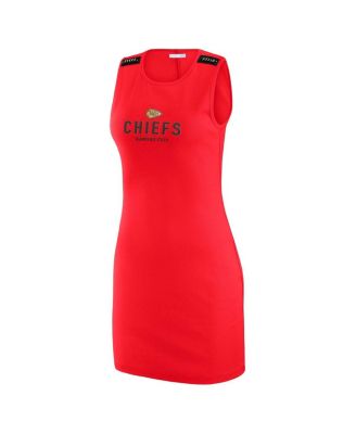 x Gracie Hunt Women's Red Kansas City Chiefs Ribbed Tank Dress