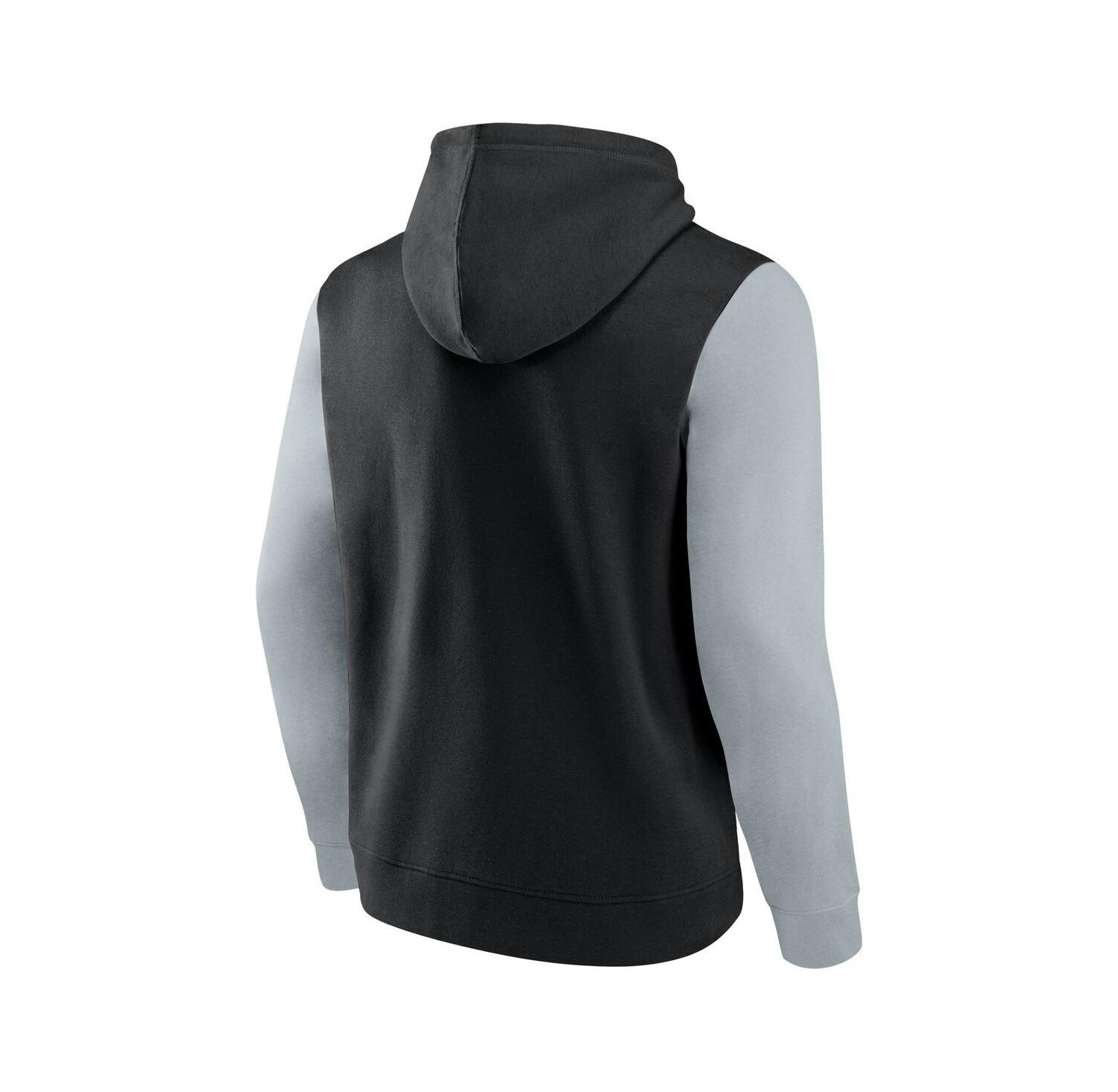 Men's Black/Silver Las Vegas Raiders Outline Pullover Hoodie
