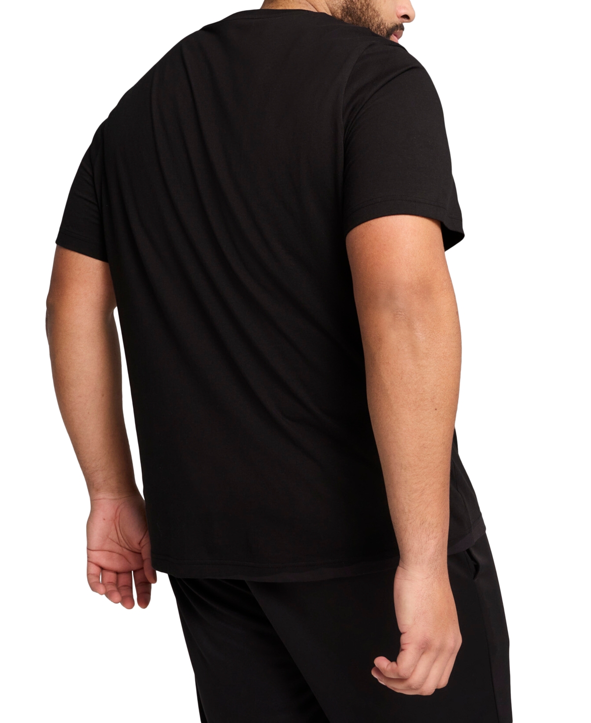 Puma Logo Printed Short Sleeve Tee Black In Black
