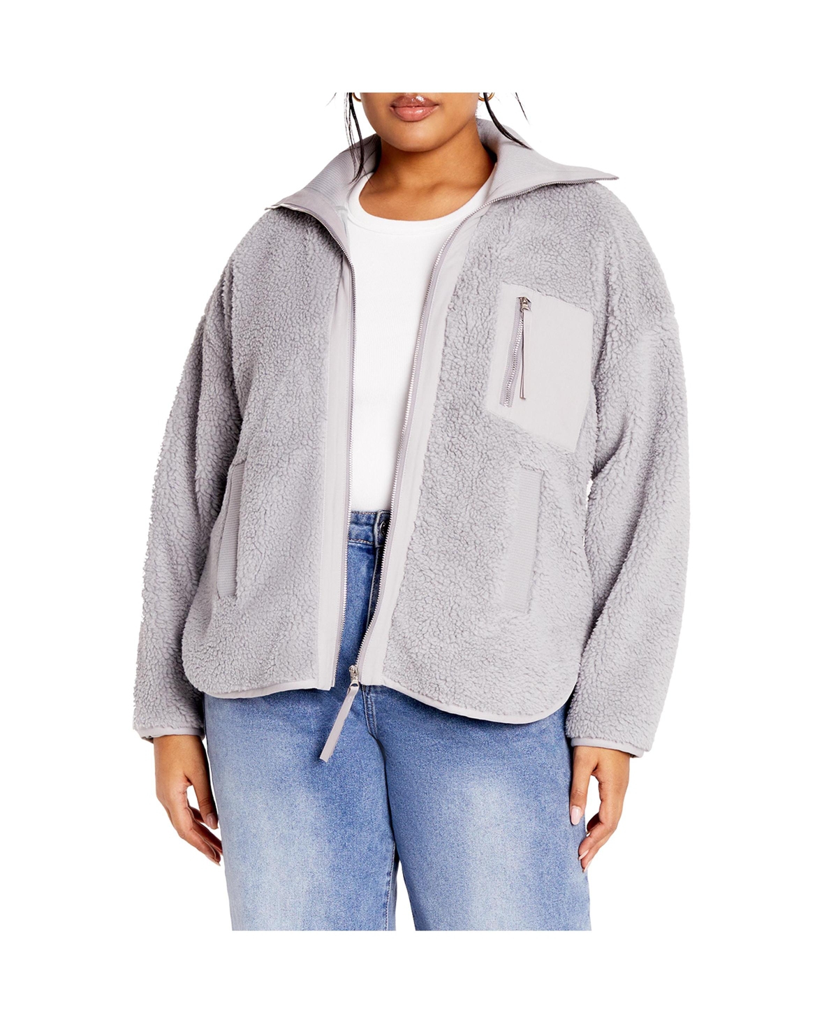 Plus Size Harlow Jacket - Macadamia