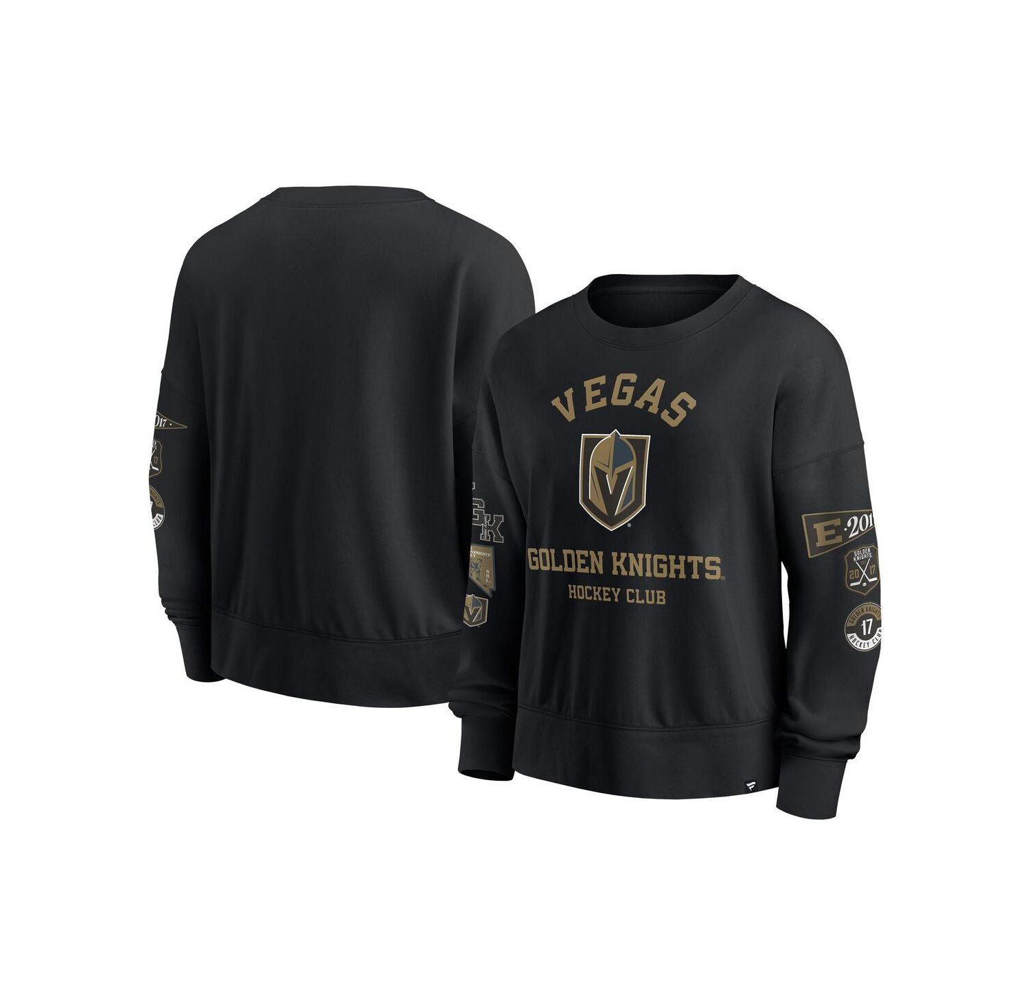Women's Black Vegas Golden Knights Go Team Pullover Sweatshirt