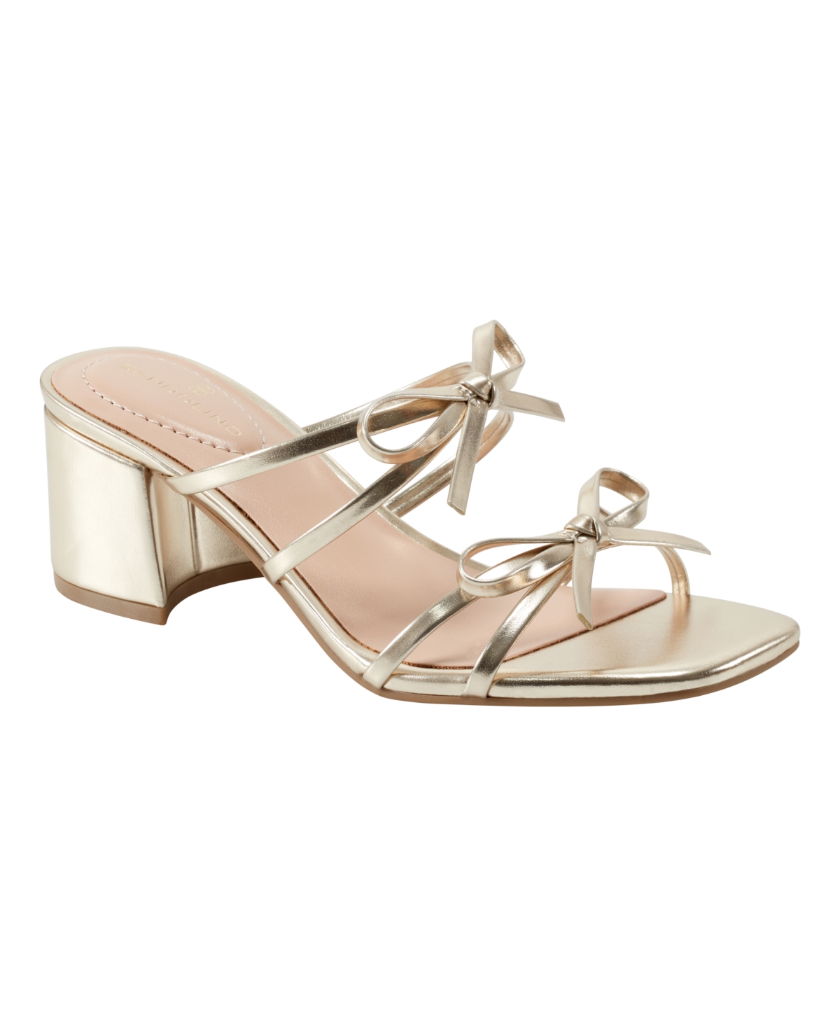 BANDOLINO WOMEN'S MARGIL STRAPPY BOW BLOCK HEEL SANDALS 