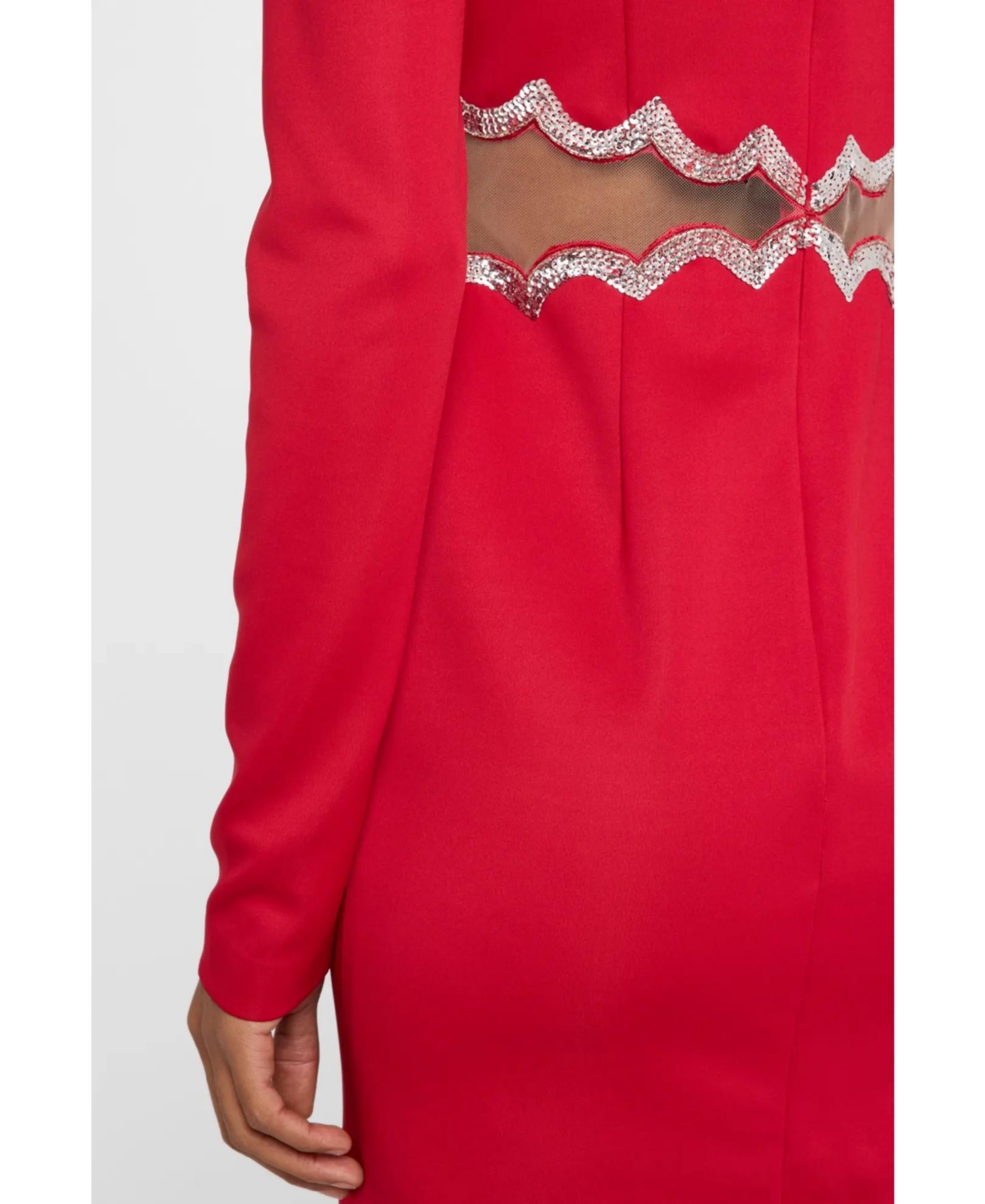 Women's The Teagan | Sequined Cutout White Mini Cocktail Dress