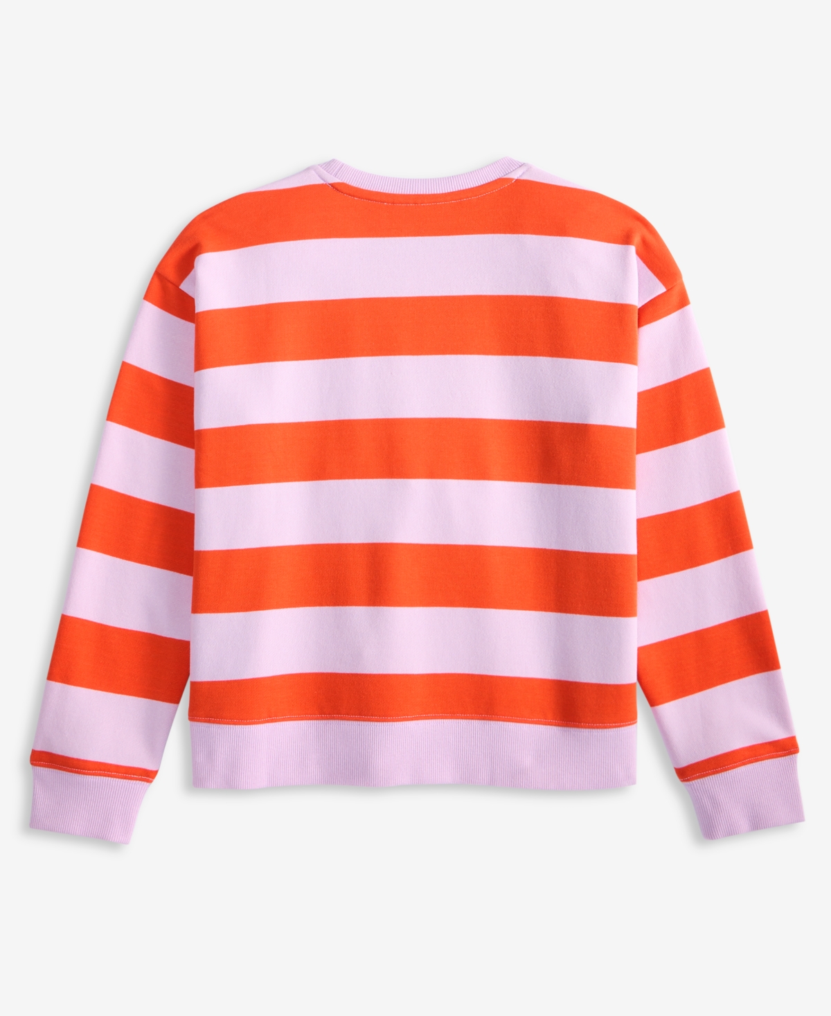 Shop Epic Threads Kid Girl Striped Patch Sweatshirt, Exclusively At Macy's In Lilac Moon