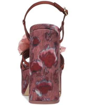 Siena Flower Platform Dress Sandals