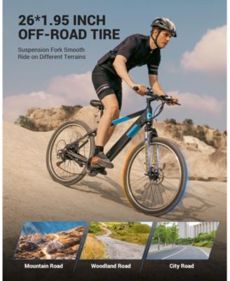 350W Electric Bike 26" Electric Mountain Bike for Adults, 36V Built-in Hidden Removable Battery with Shimano 7 Speed City Commuter Bike for Man Woman