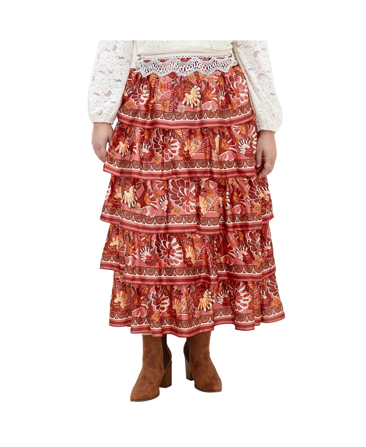 Plus Size Drama Queen Skirt - Rose drama queen