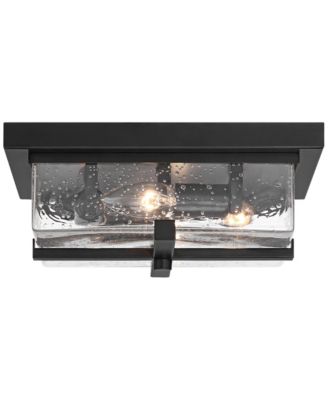 Grambling 11 3/4" Farmhouse Flush-Mount Ceiling Light Fixture Kitchen Foyer 4-Light Rustic Black Finish