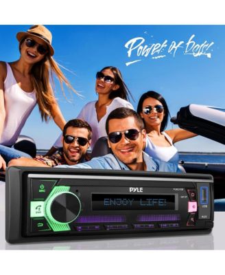 Single DIN Bluetooth Stereo Receiver with MP3, USB, AUX, 300W, Black