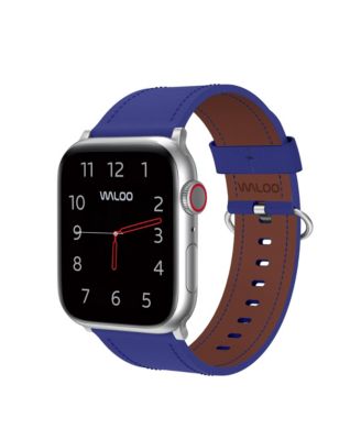 Waloo Classic Leather Band For Apple Watch - Navy 25$
