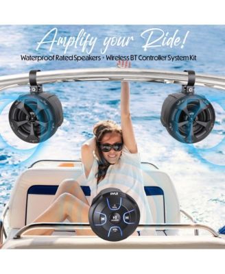 4'' Waterproof Off-Road Speakers with Amplified Bluetooth Control Unit, 800W