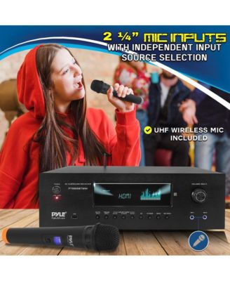 1000W 5.2-Channel Wireless BT Home Theater Receiver with 4K Support and AM/FM/USB/MP3 Playback