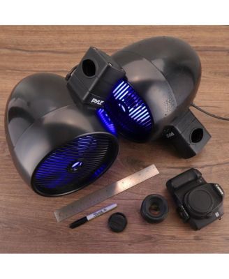 8'' Marine Bluetooth Wakeboard Speaker System with LED Lights, 300W, Black