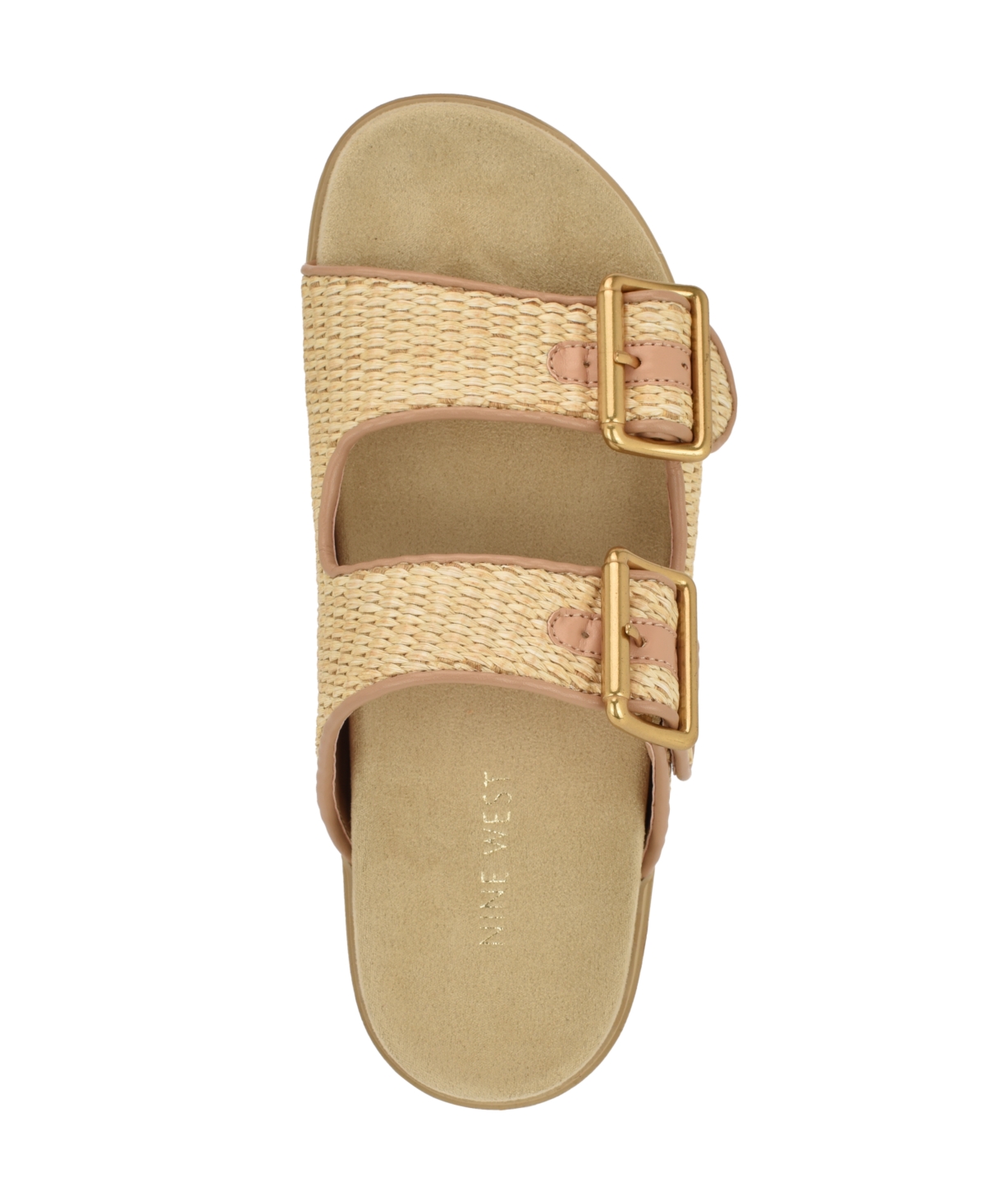 Nine West Timma Two-strap Platform Sandal In Natural Woven