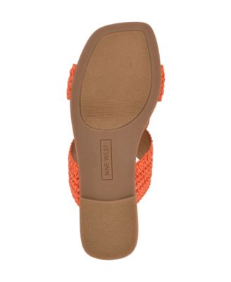Nine West Women's Quara Woven Flat Slip-On Sandals - Macy's