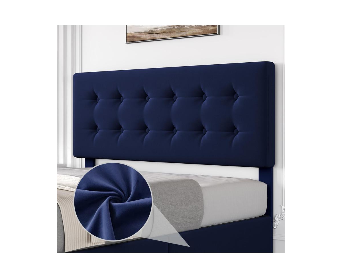 gaomon Queen Size Bed Frame with 4 Storage Drawers and Headboard, Velvet Upholstered Platform Bed Frame with Wooden Slats Support, Button Tufted Desig
