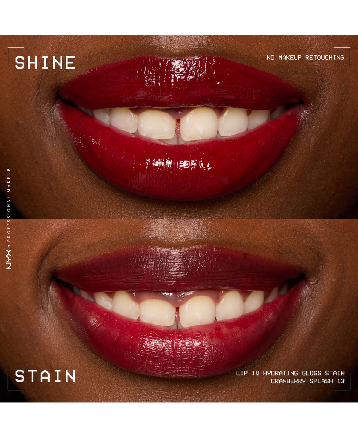 Nyx Professional Makeup Lip Iv Hydrating Gloss Stain In Cranberry Splash