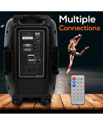 Bluetooth PA Speaker with Wireless Microphone – Portable Karaoke System with Rechargeable Battery, MP3/USB/SD, UHF Wireless Mic, 1200W